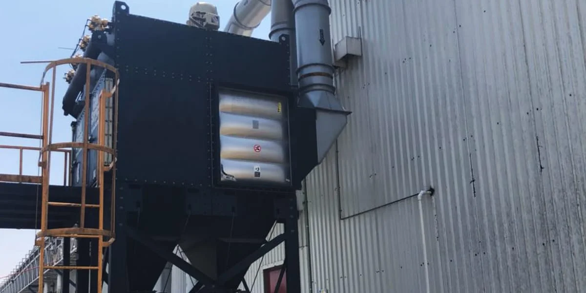 Colector de polvo grado alimenticio con filtros y materiales de grado sanitario
