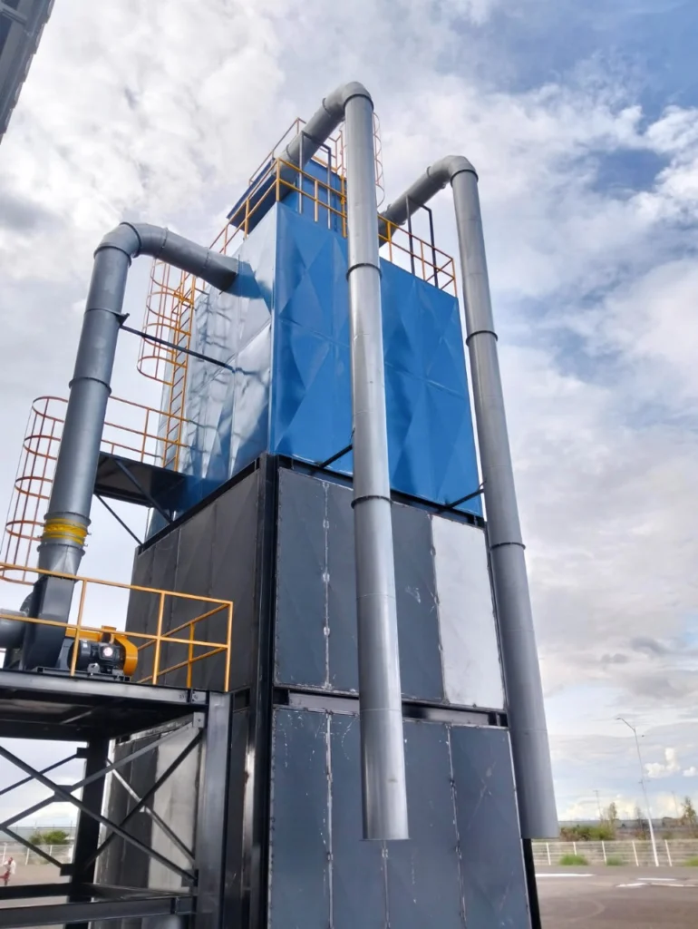 Colector de polvo industrial de alta eficiencia MCAT con ductos de extracción