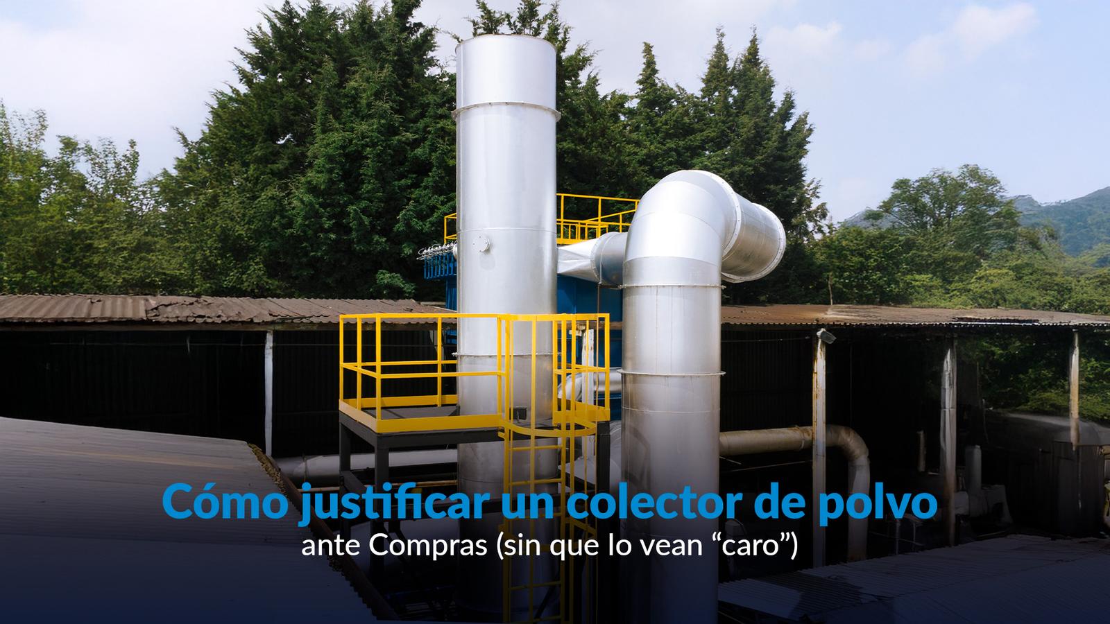 Acumulación de polvo en área industrial cercana a proceso